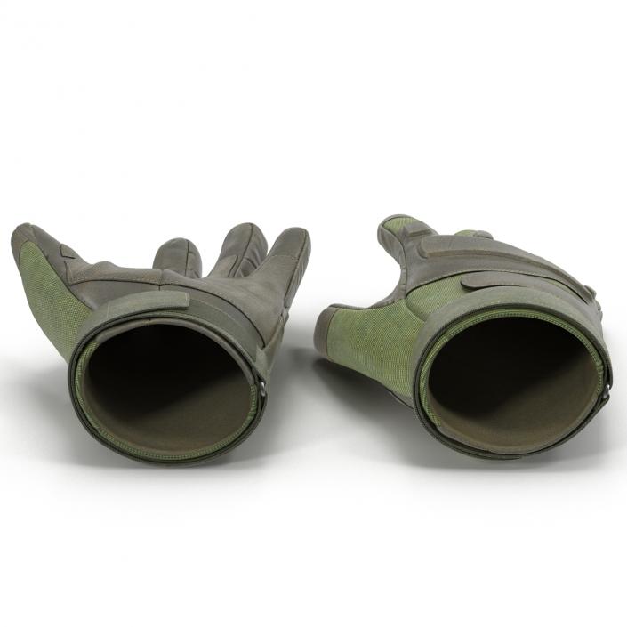 3D US Soldier Gloves Green model