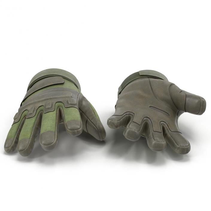 3D US Soldier Gloves Green model