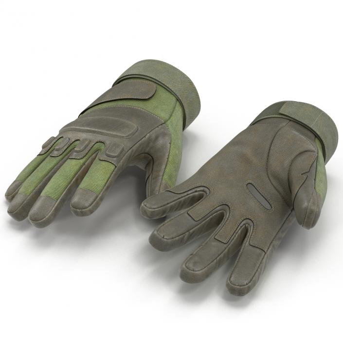 3D US Soldier Gloves Green model