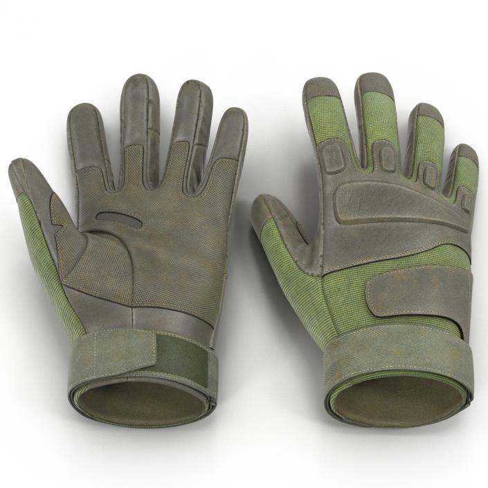 3D US Soldier Gloves Green model