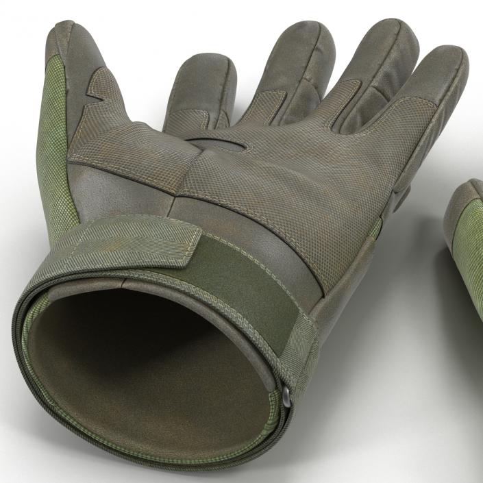 3D US Soldier Gloves Green model