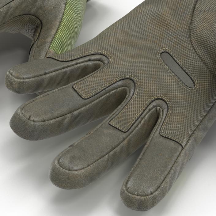 3D US Soldier Gloves Green model