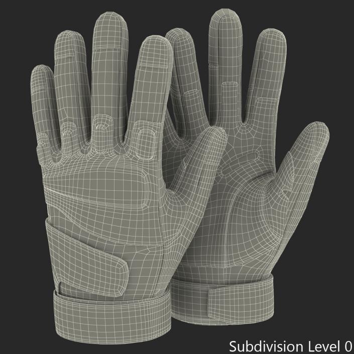 3D US Soldier Gloves Green model