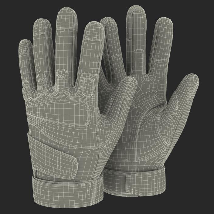 3D US Soldier Gloves Green model