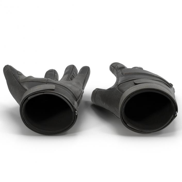 3D US Soldier Gloves Black model