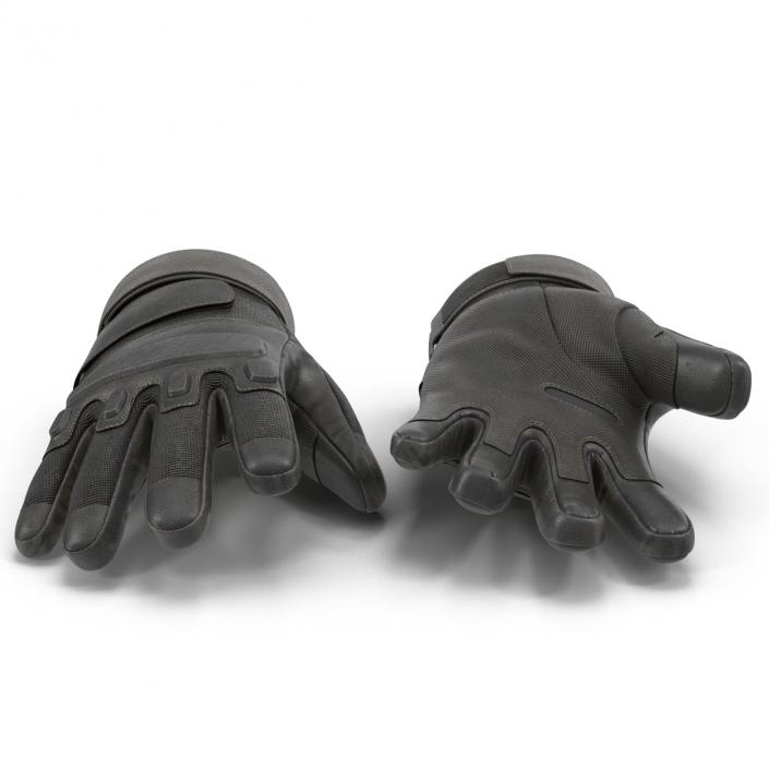 3D US Soldier Gloves Black model