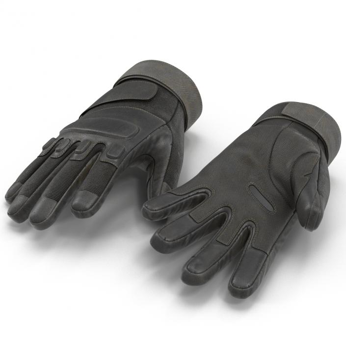 3D US Soldier Gloves Black model