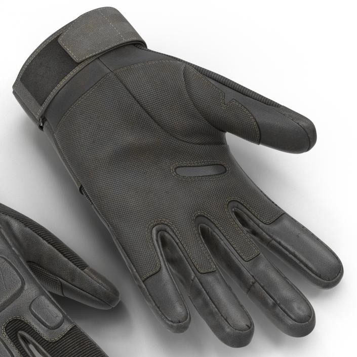 3D US Soldier Gloves Black model