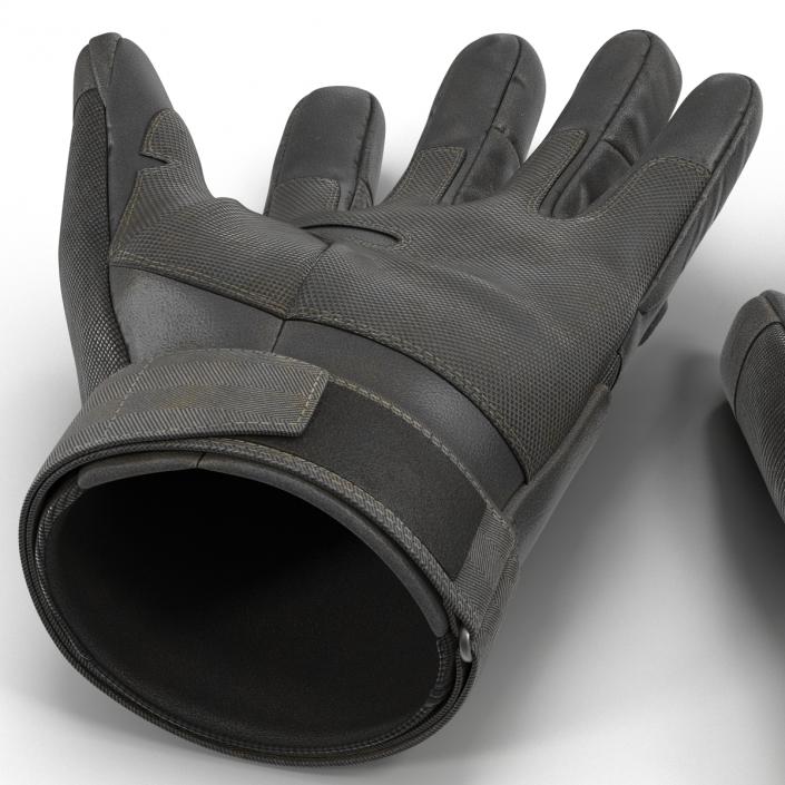 3D US Soldier Gloves Black model