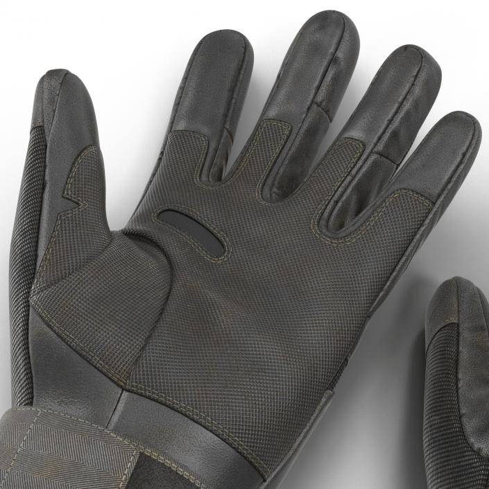 3D US Soldier Gloves Black model