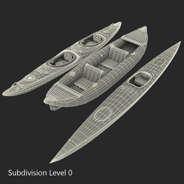 Kayaks Collection 3D