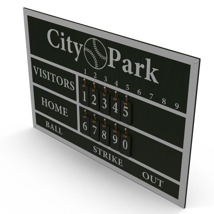 Baseball Scoreboard 3D model