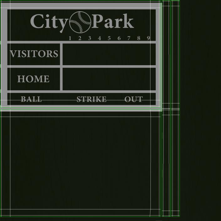 Baseball Scoreboard 3D model