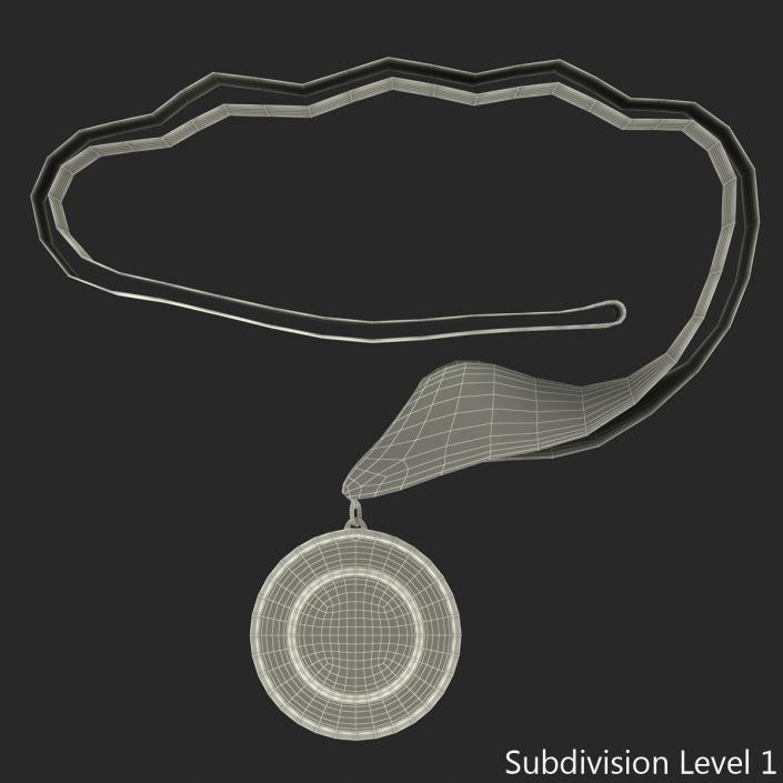 3D model Award Medal 4 Silver