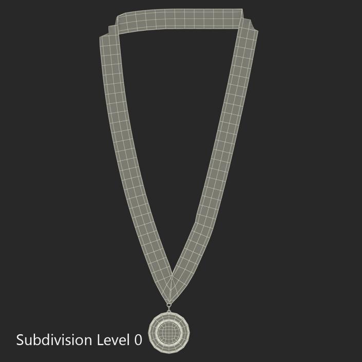 3D Award Medal Silver model