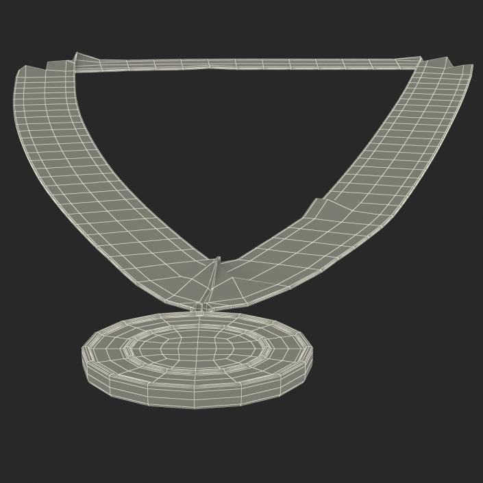 3D Award Medal Silver model