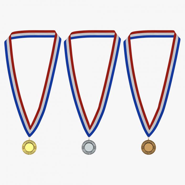 3D Award Medals 3D Models Set