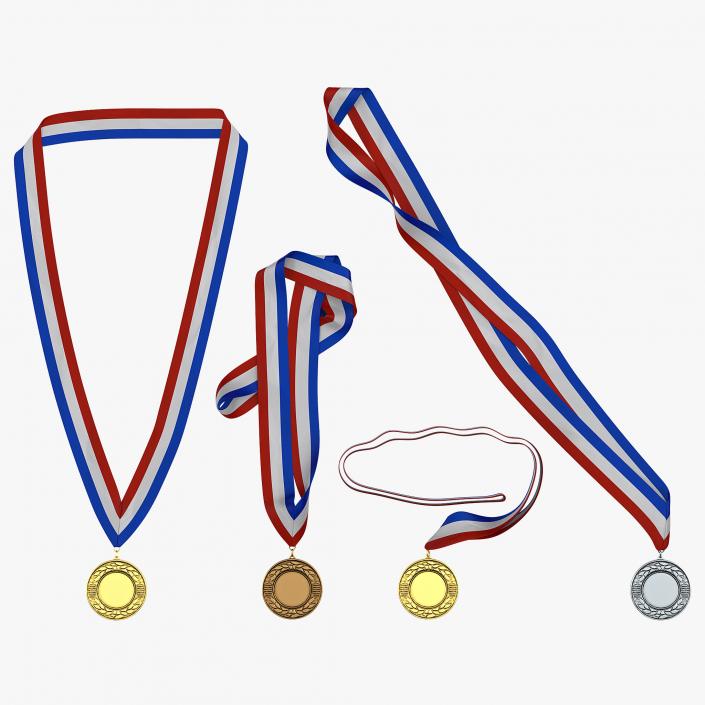 3D Award Medals Set 2 model