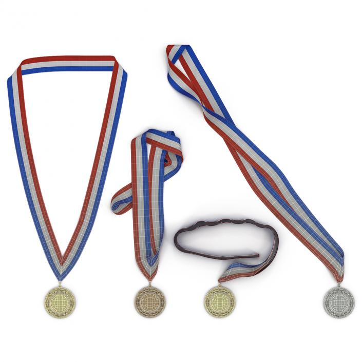 3D Award Medals Set 2 model