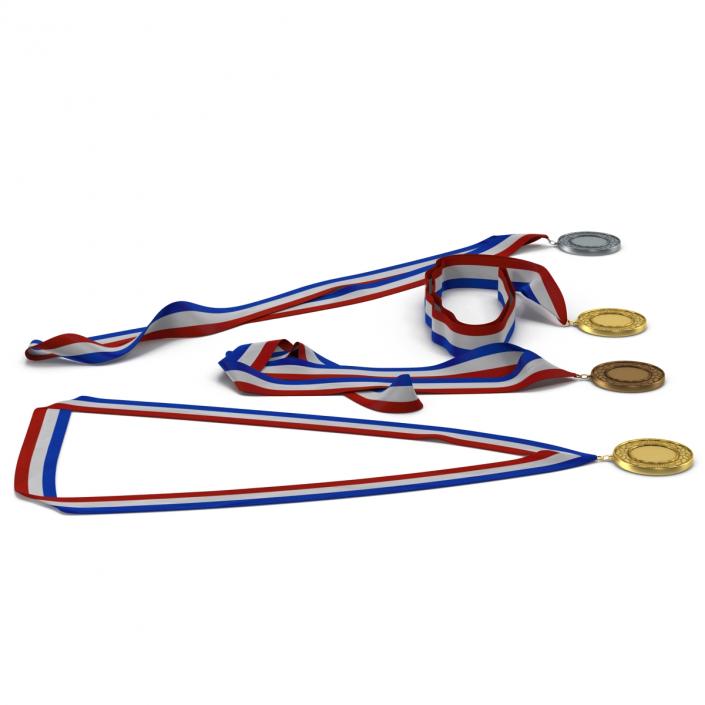 3D Award Medals Set 2 model