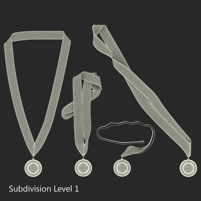 3D Award Medals Set 2 model