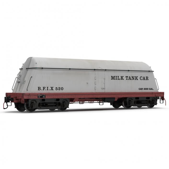 3D Milk Tank Car model