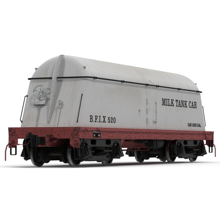 3D Milk Tank Car model