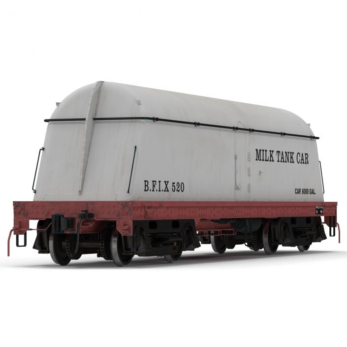 3D Milk Tank Car model