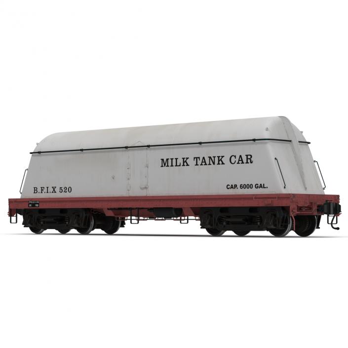 3D Milk Tank Car model