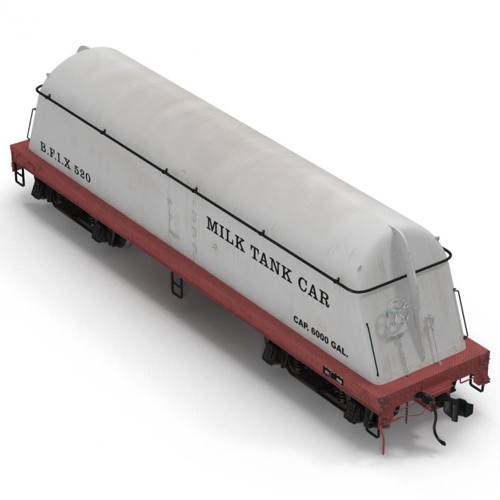 3D Milk Tank Car model