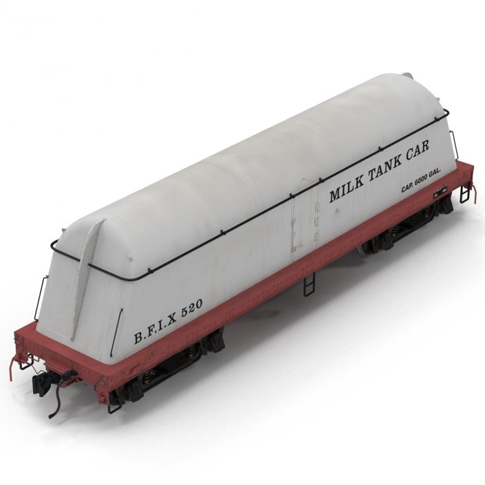 3D Milk Tank Car model