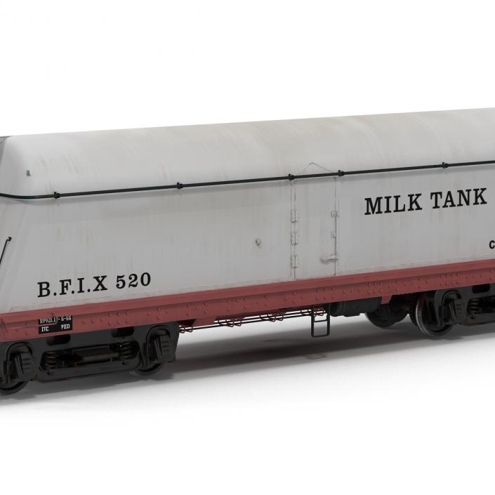 3D Milk Tank Car model