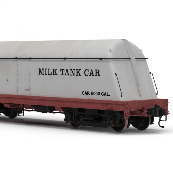 3D Milk Tank Car model