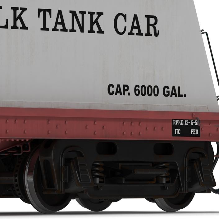 3D Milk Tank Car model