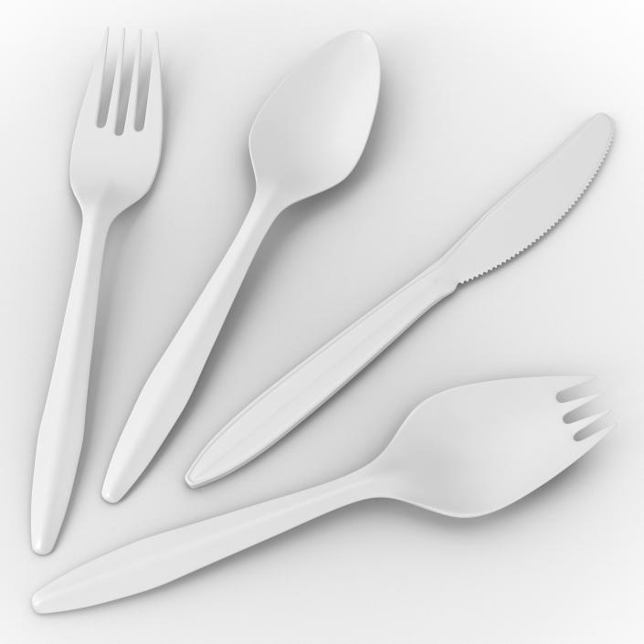 Plastic Cutlery Set 3D model