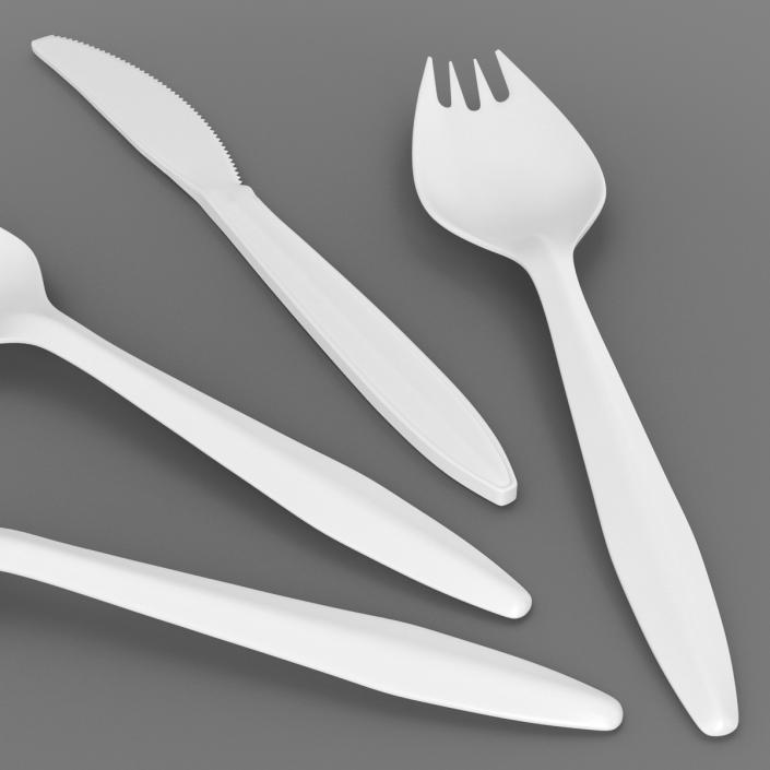 Plastic Cutlery Set 3D model