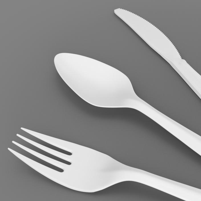 Plastic Cutlery Set 3D model