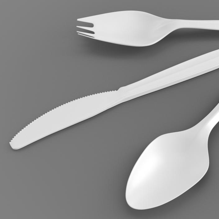 Plastic Cutlery Set 3D model