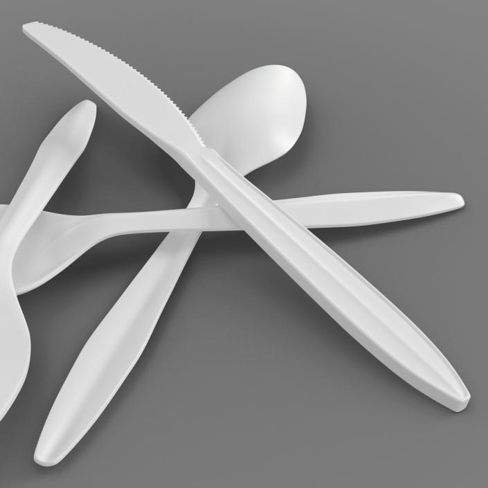 Plastic Cutlery Set 3D model