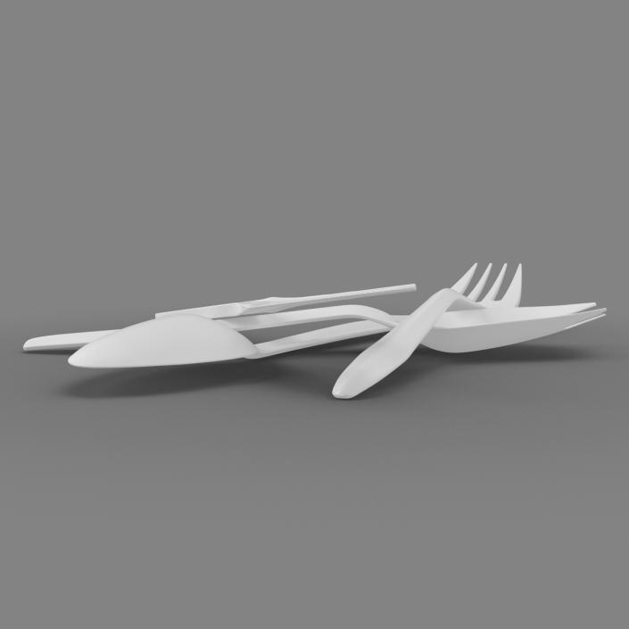 Plastic Cutlery Set 3D model