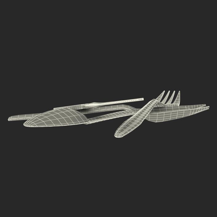 Plastic Cutlery Set 3D model