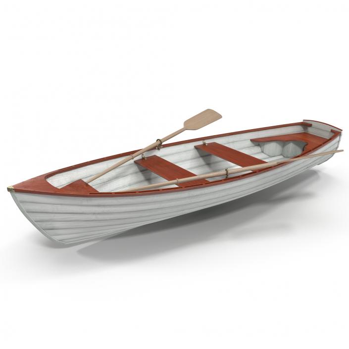 3D Rowing Boat 4 model