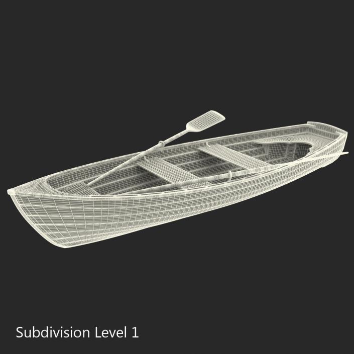 3D Rowing Boat 4 model