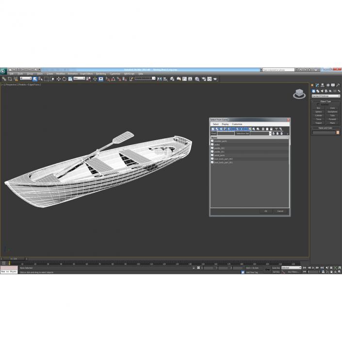 3D Rowing Boat 4 model