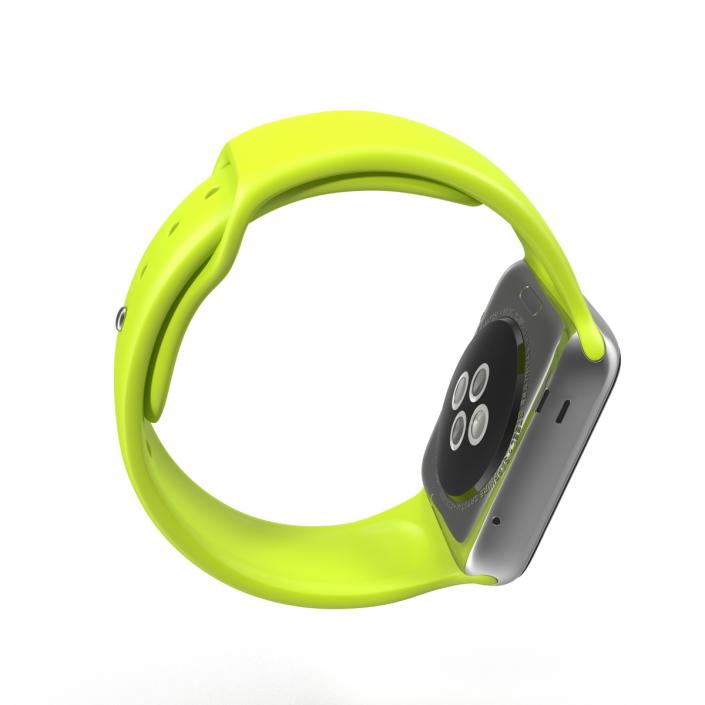 Apple Watch 38mm Fluoroelastomer Green Sport Band 3D model