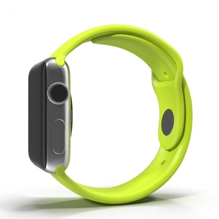 Apple Watch 38mm Fluoroelastomer Green Sport Band 3D model