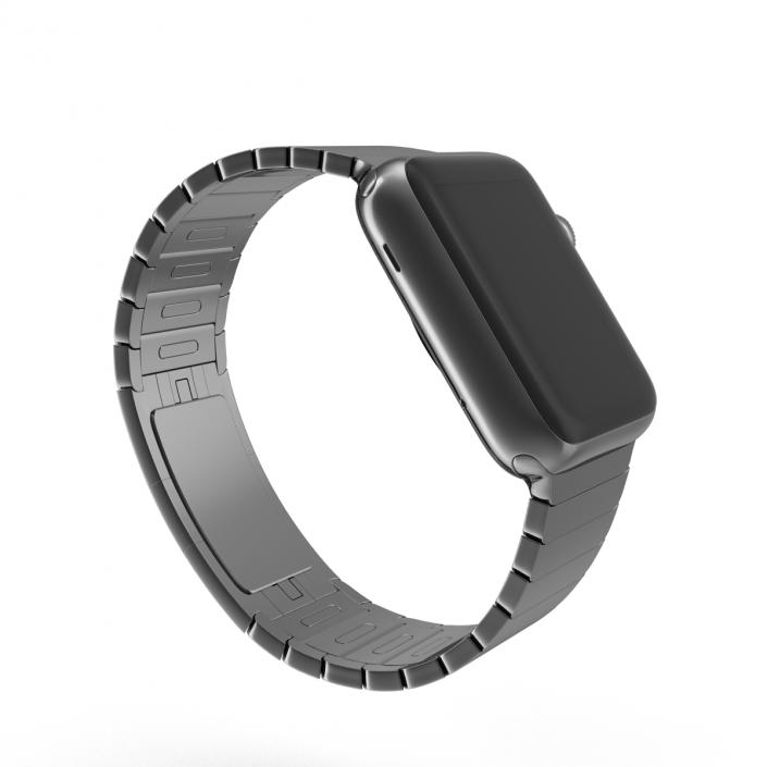 3D Apple Watch 38mm Link Bracelet Dark Space