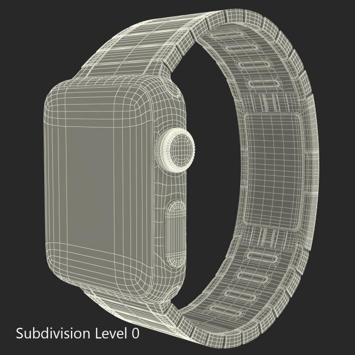 3D Apple Watch 38mm Link Bracelet Dark Space