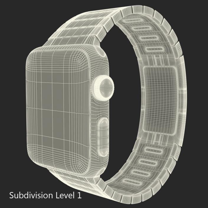 3D Apple Watch 38mm Link Bracelet Dark Space