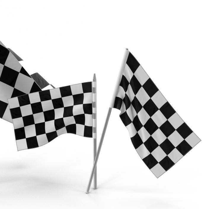 3D Racing Flags 3D Models Collection model